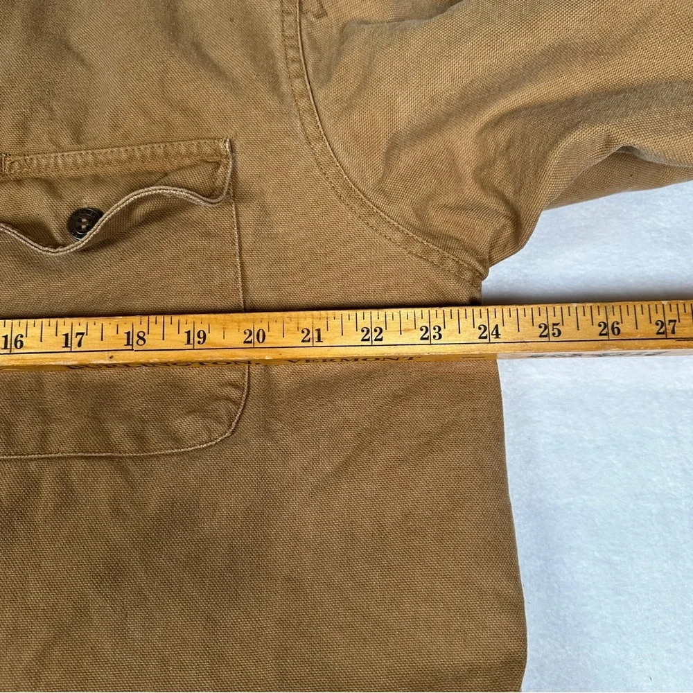 Dickies tan Brown duck Jacket collar zip chore‎ work coat